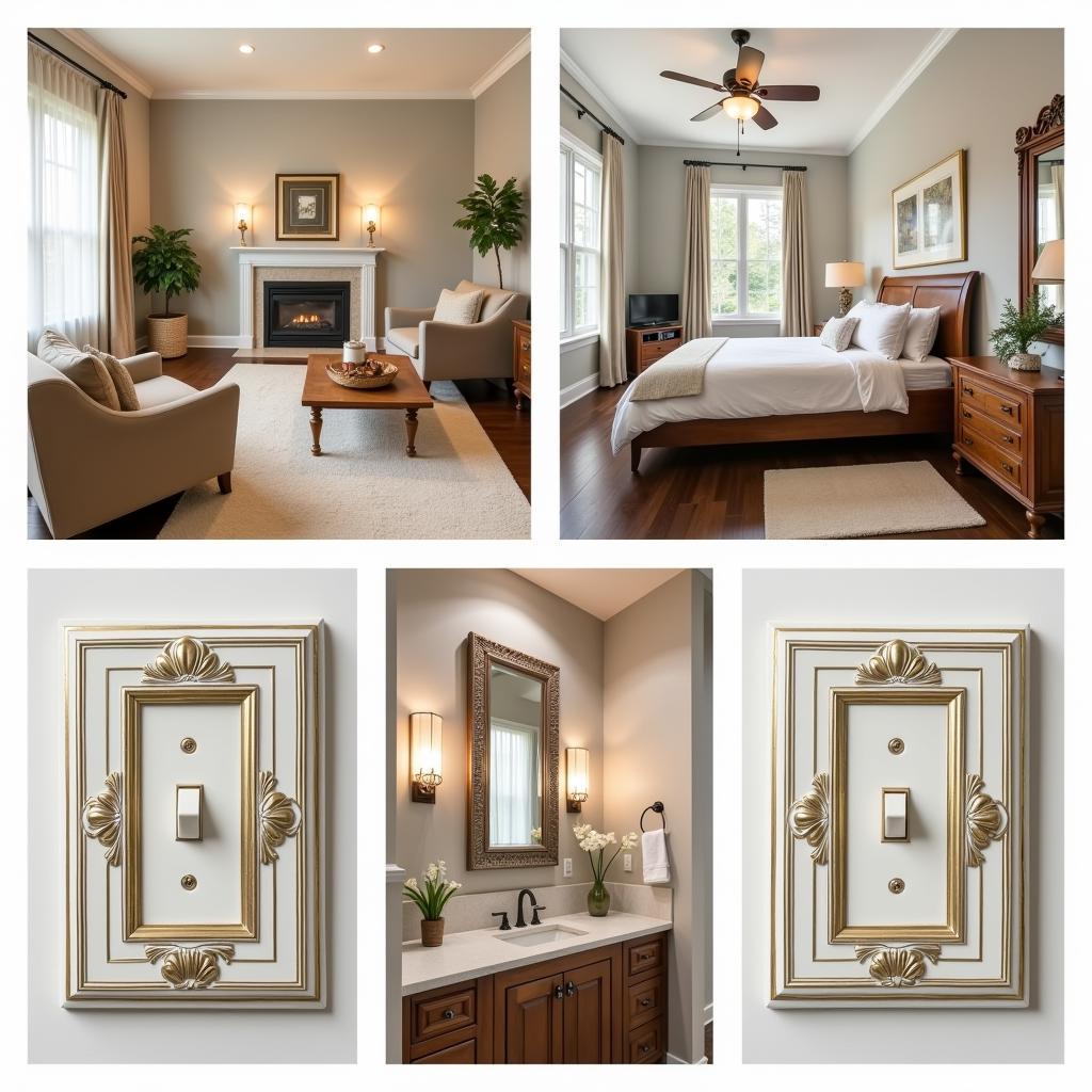 Art Deco Light Switch Cover Placement Ideas