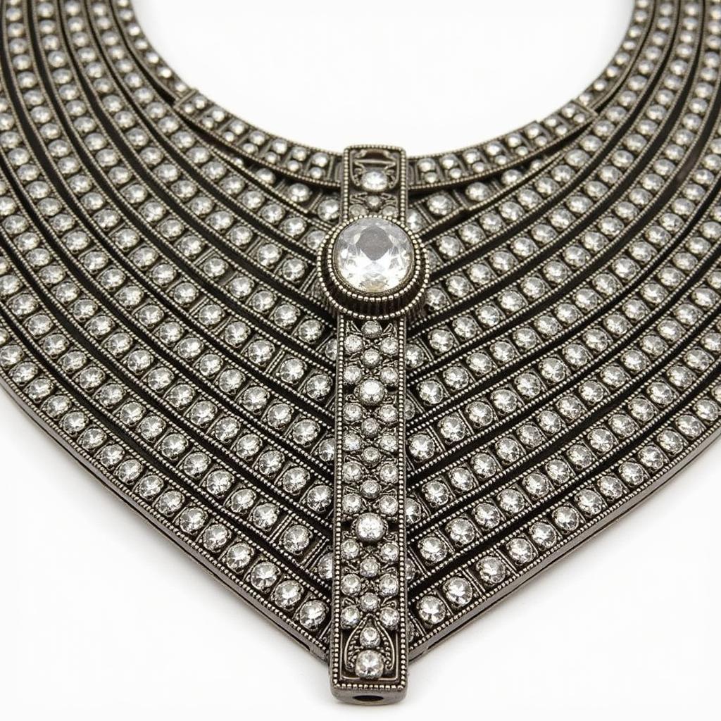 Art Deco Marcasite Necklace with Geometric Design