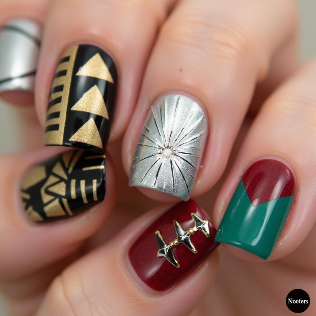 Art Deco Nail Polish Geometric Designs