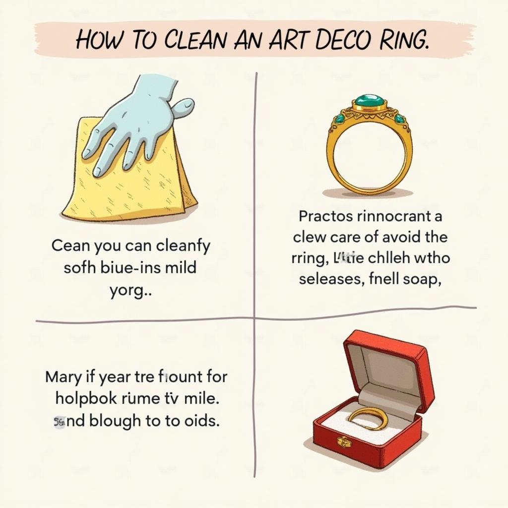 Cleaning and storing art deco rings properly