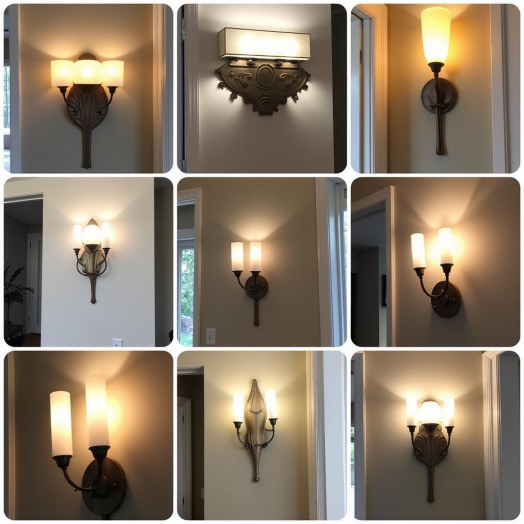 Art Deco Sconces in Various Interiors