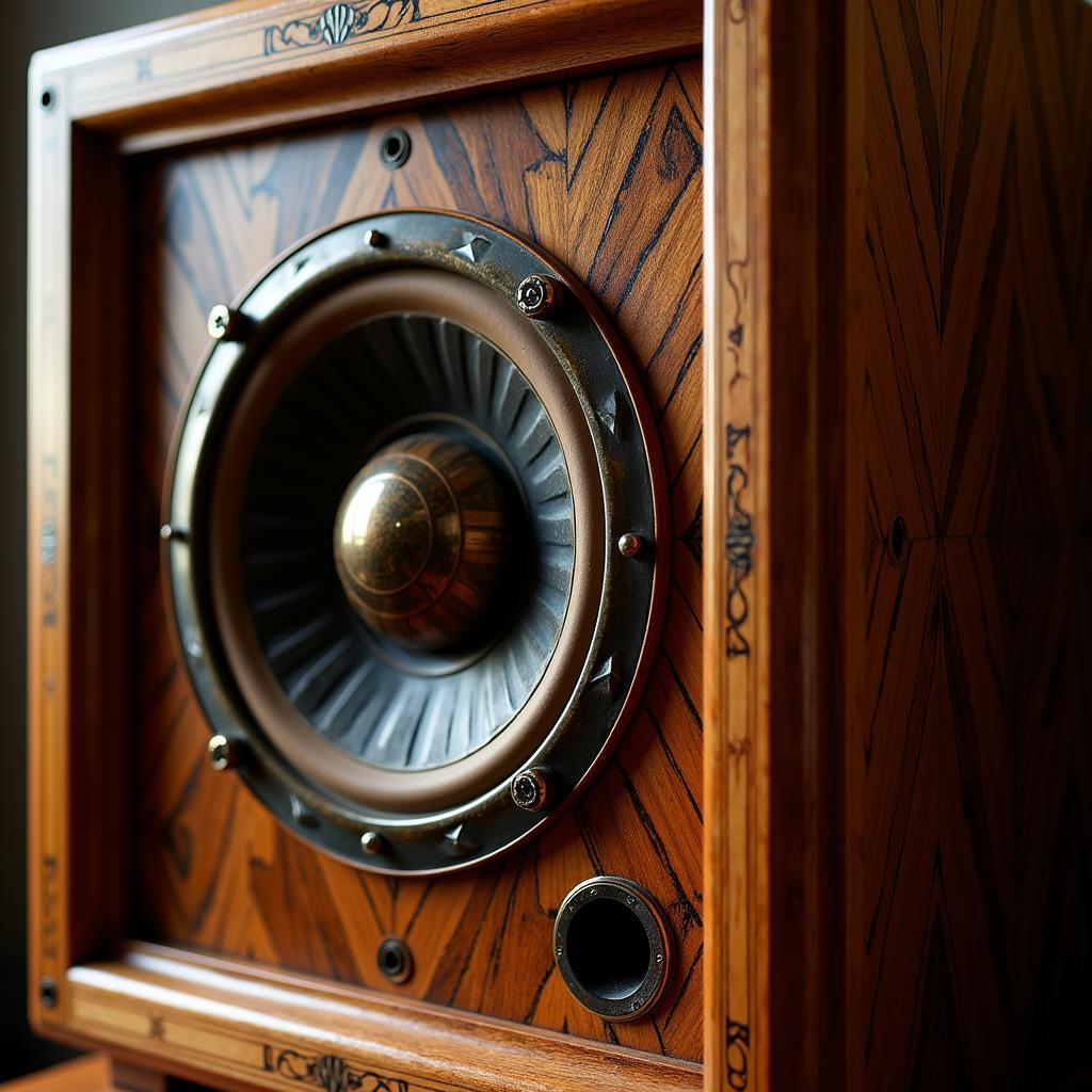 Art Deco Speaker Design with Geometric Patterns