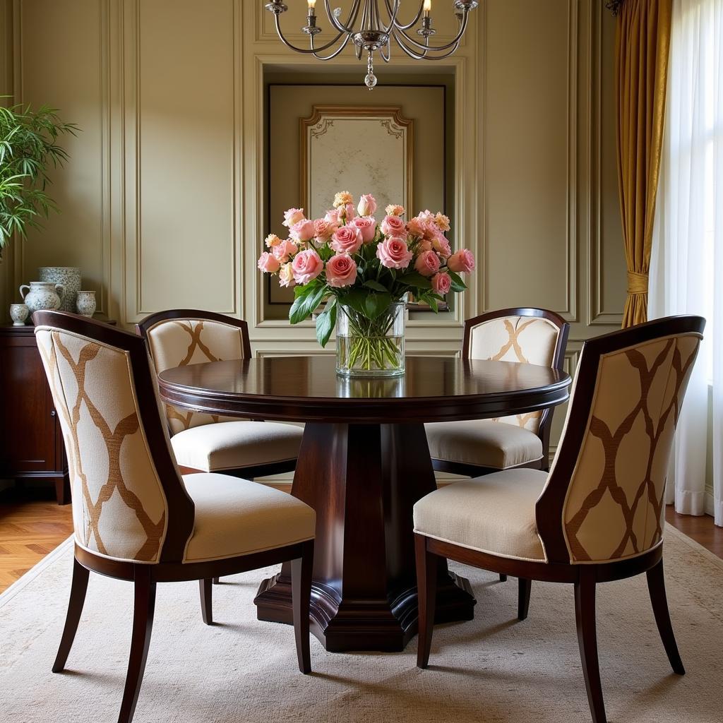 Art Deco Table Chairs in a Vintage Setting