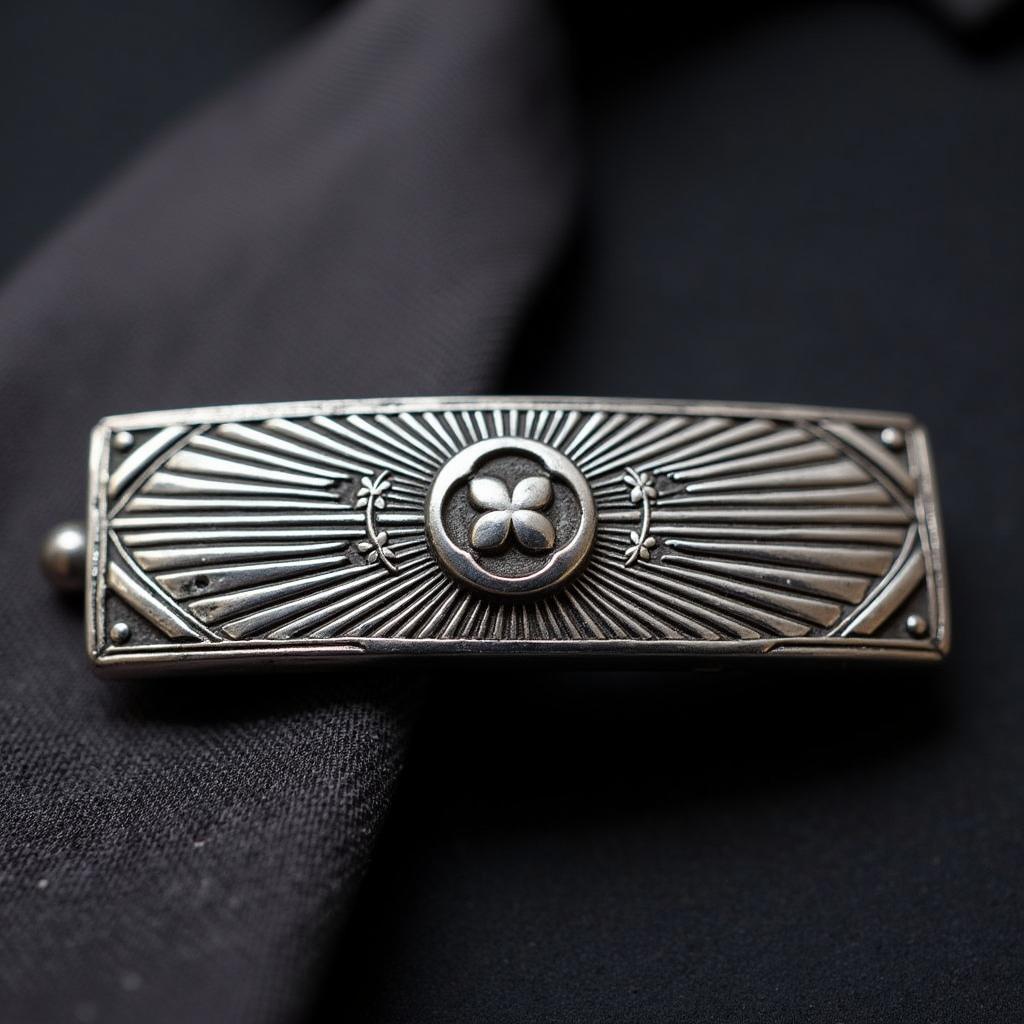 Art Deco Tie Bar with Geometric Design