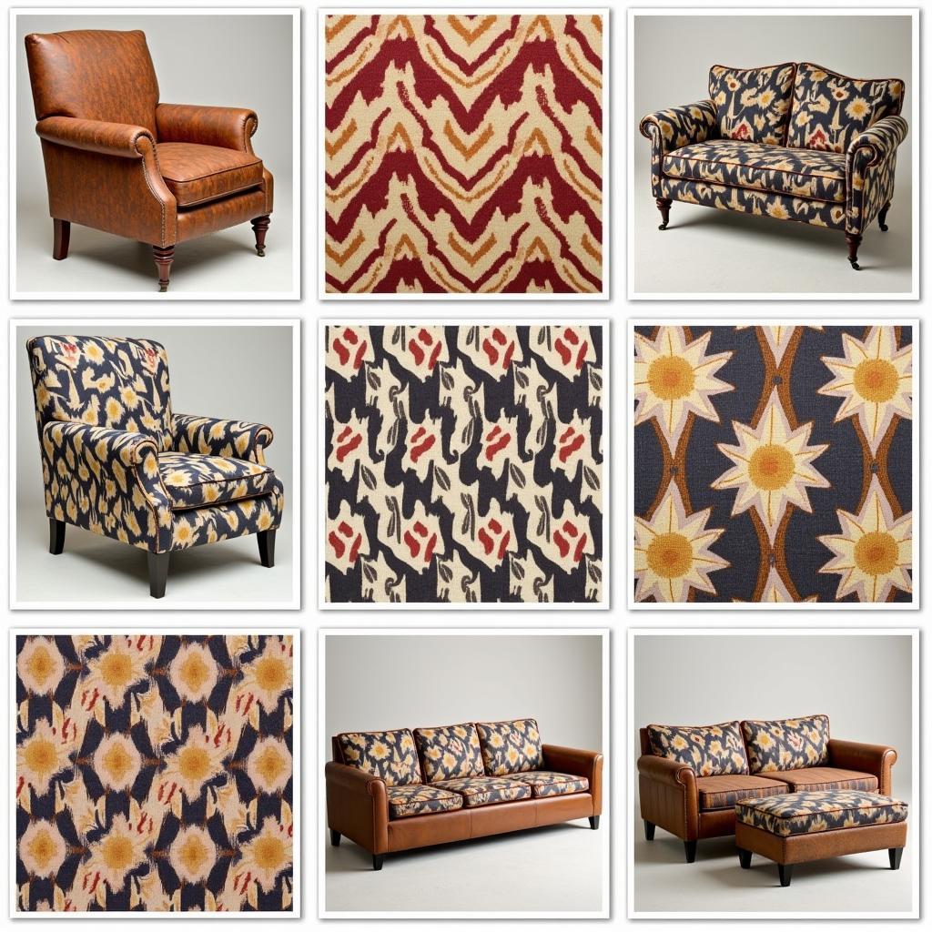 Art Deco Upholstery Fabric with Geometric Patterns