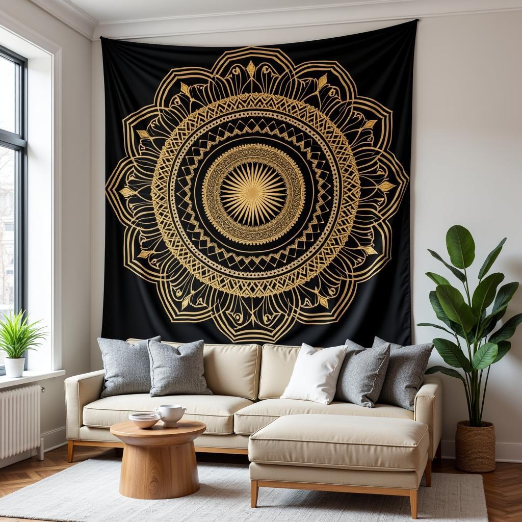 Art Deco Wall Hanging with Geometric Patterns