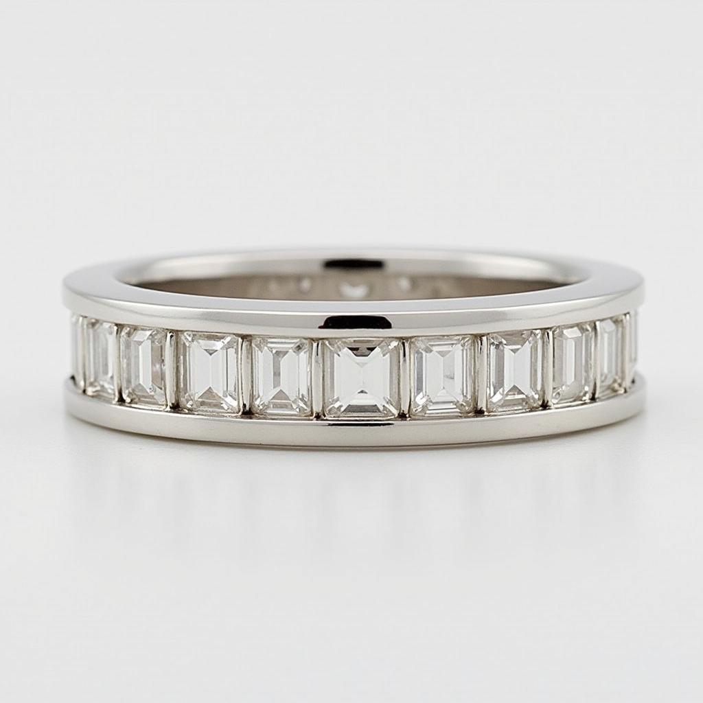 Art Deco Wedding Band Platinum and Diamond