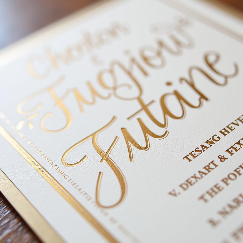 Art Deco Wedding Invitation Typography