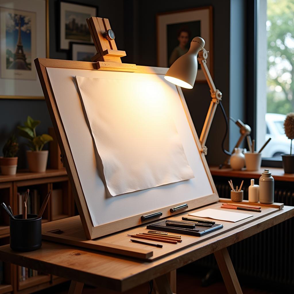 Setting up an Art Drawing Board with Easel