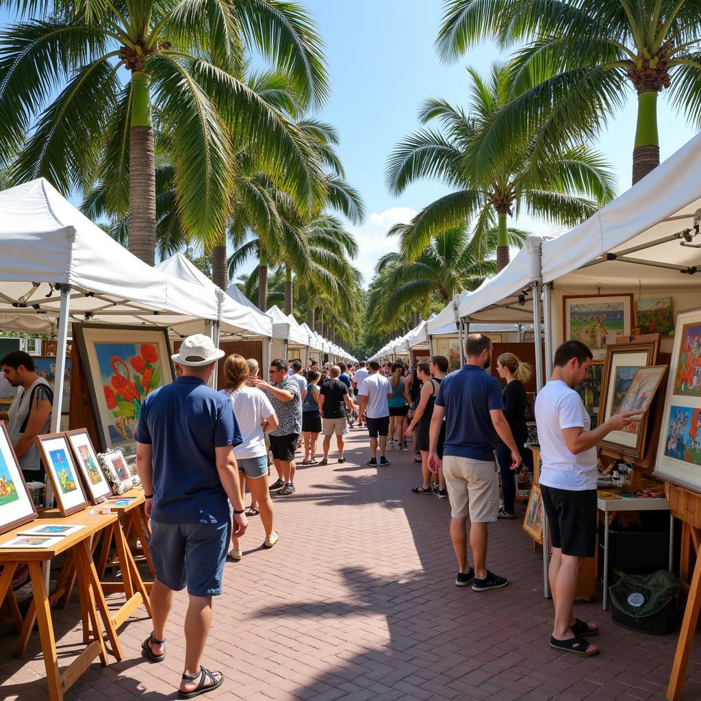 Diverse Art Displays at Art Festival Mizner Park