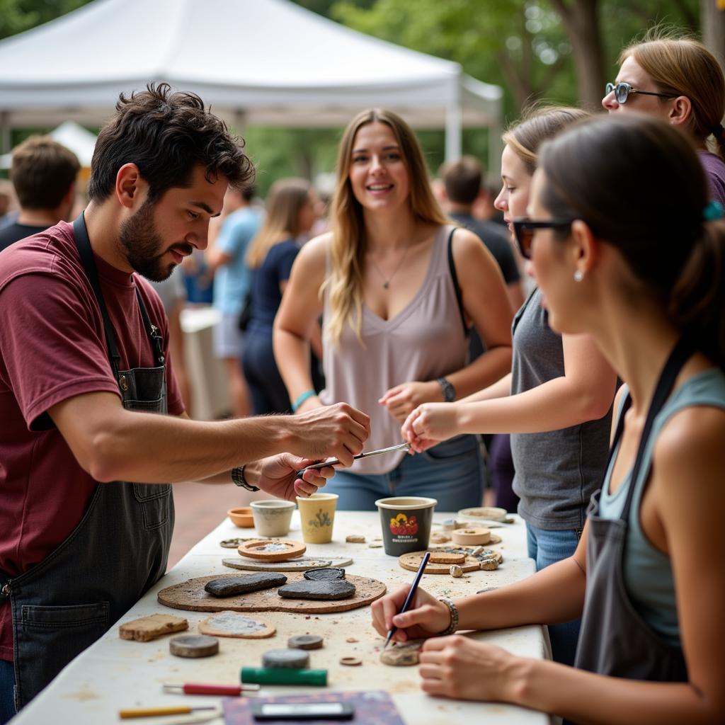 Interactive Art Demonstrations at Art Festival Mizner Park