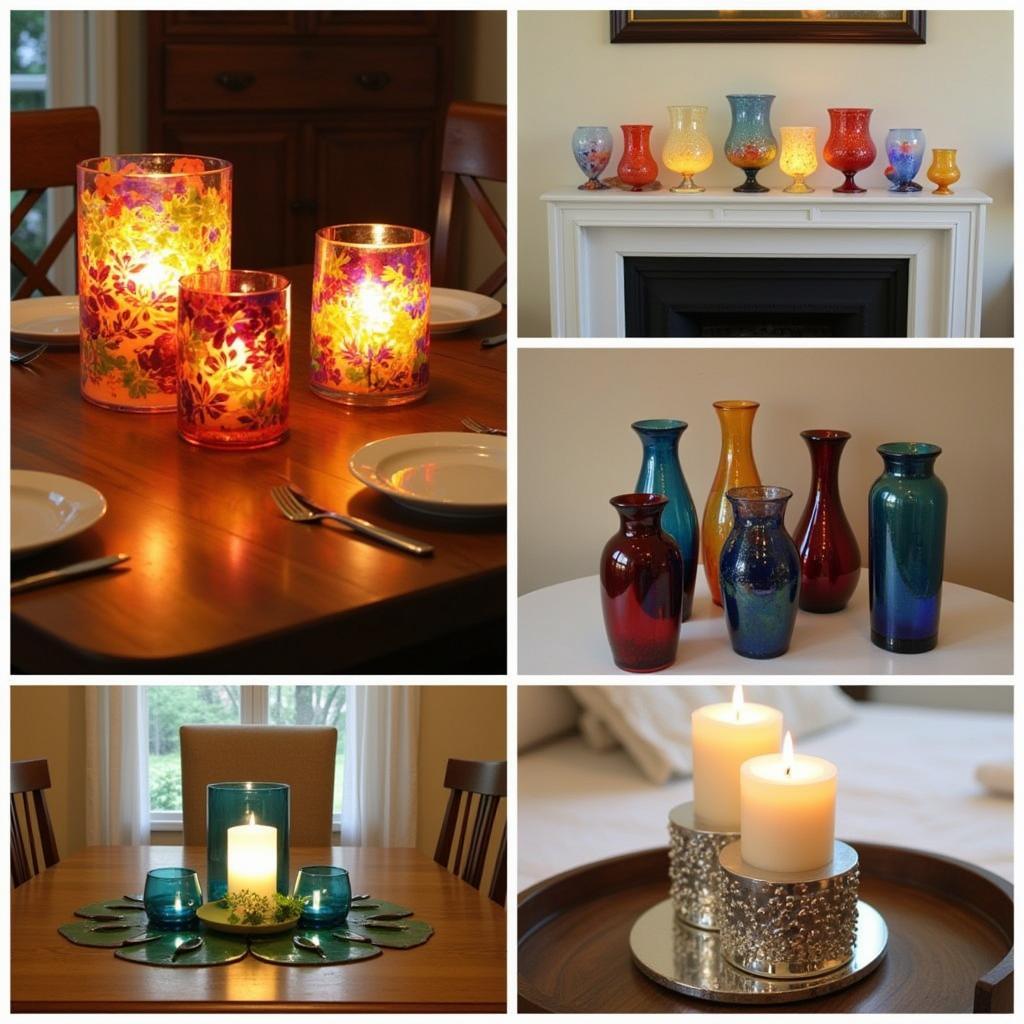 Decorating with Art Glass Candle Holders