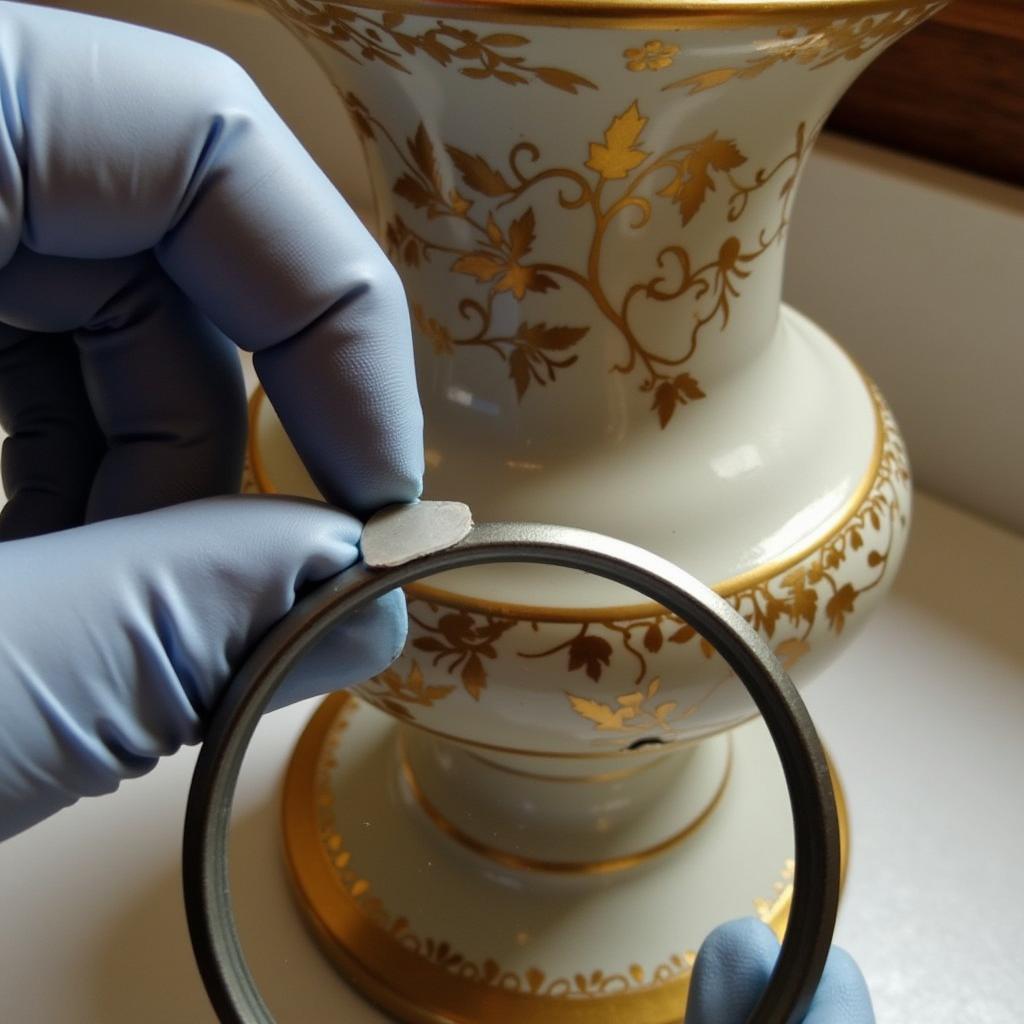 Assessing damage on an antique vase