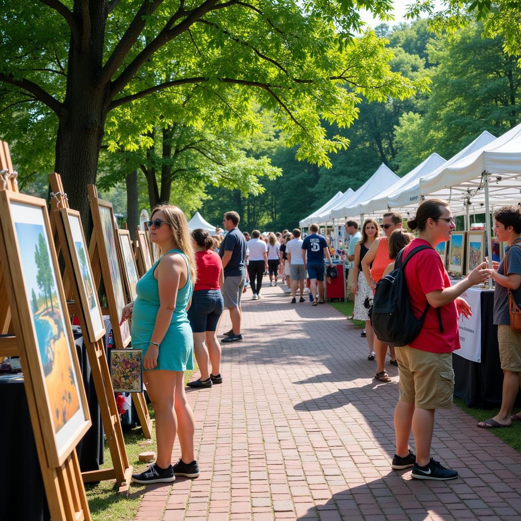 Dahlonega Art in the Park Scene