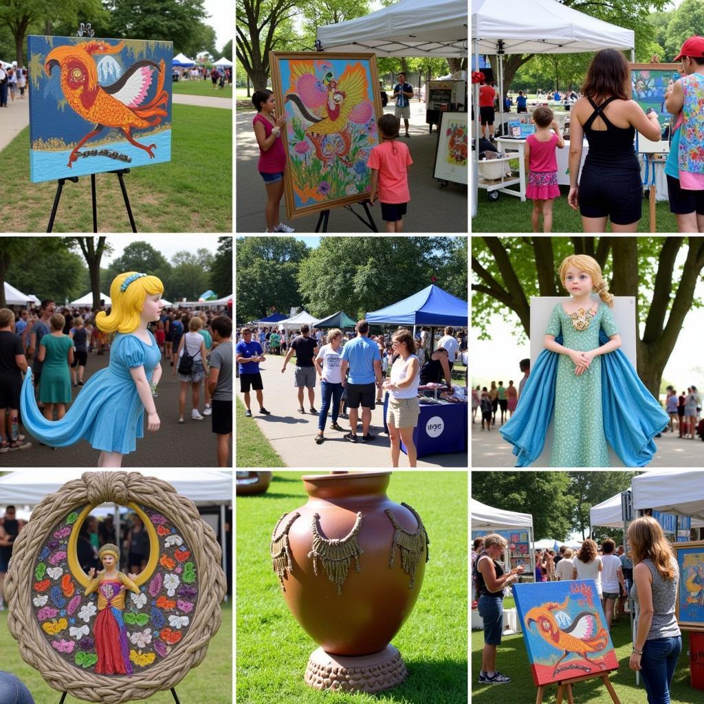 Vibrant Art Display at Art in the Park Kansas City