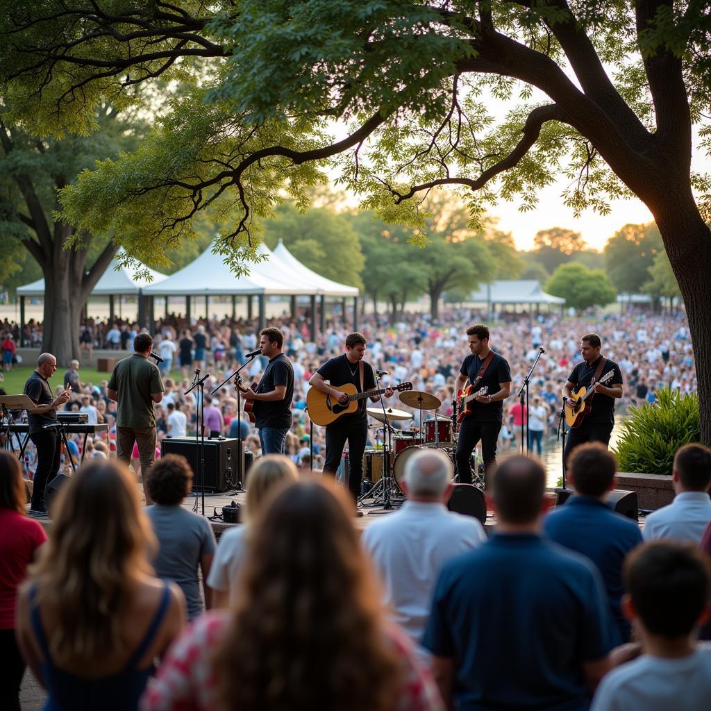 Live Music Performance at Art in the Park Orange Texas