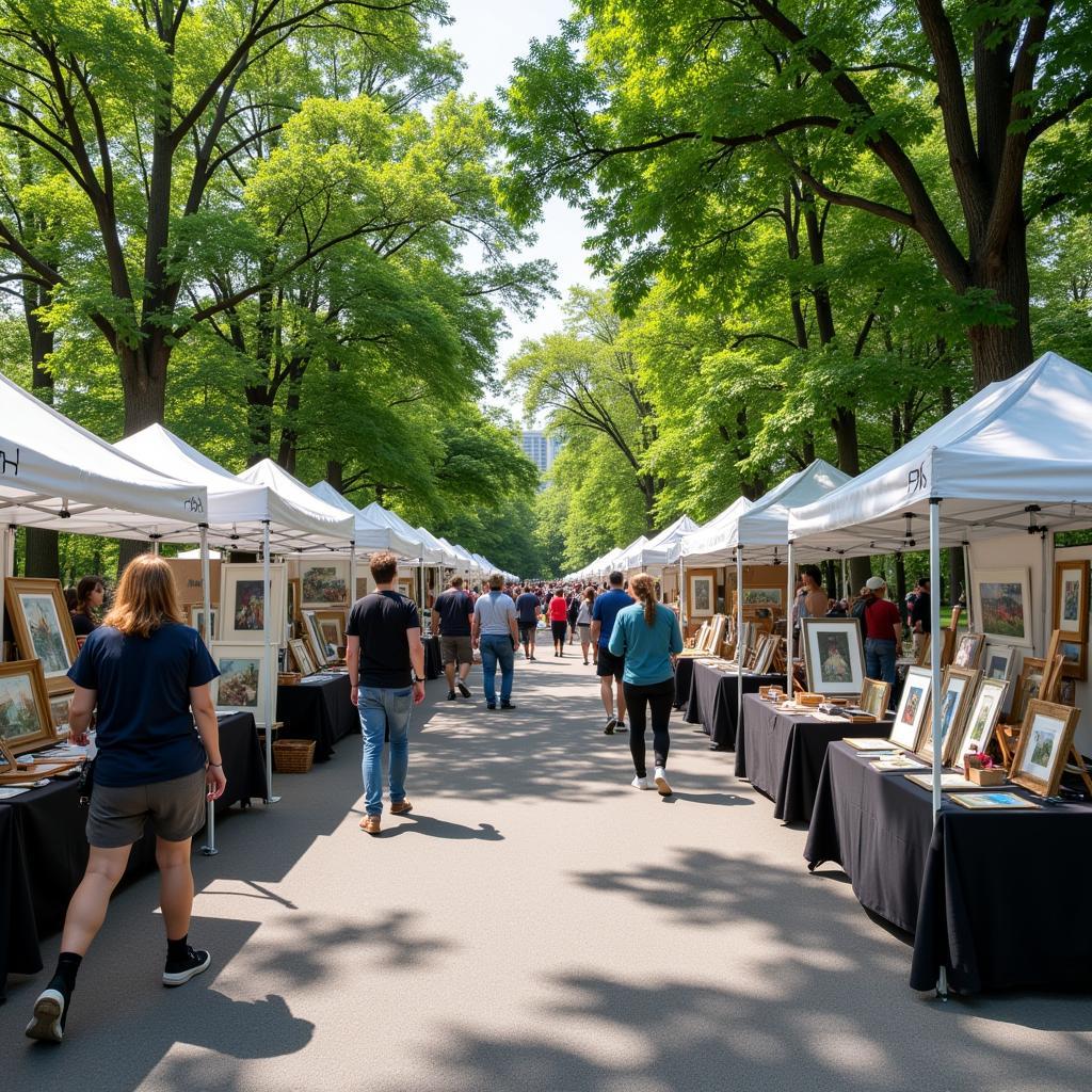 Art in the Park Vero Beach Florida showcases diverse art displays