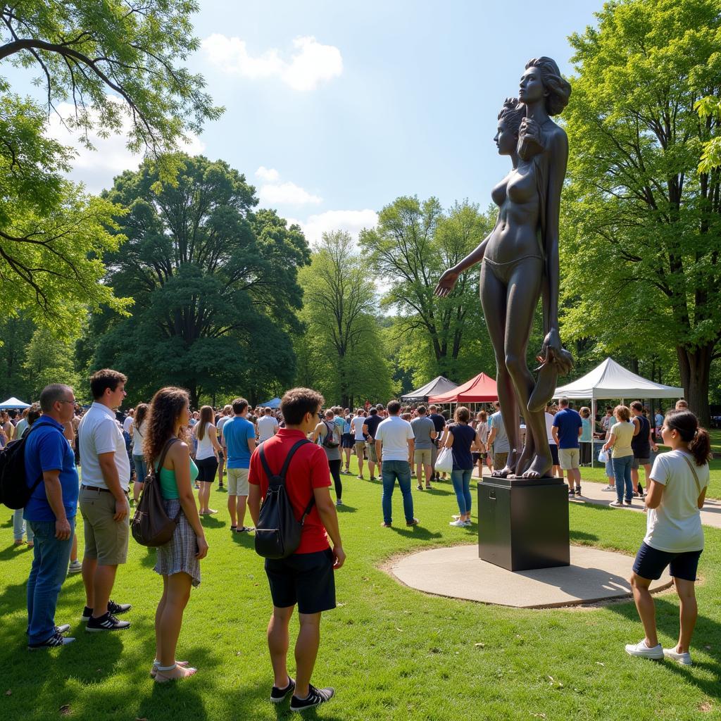 Attendees Enjoying Art in the Park Wausau WI