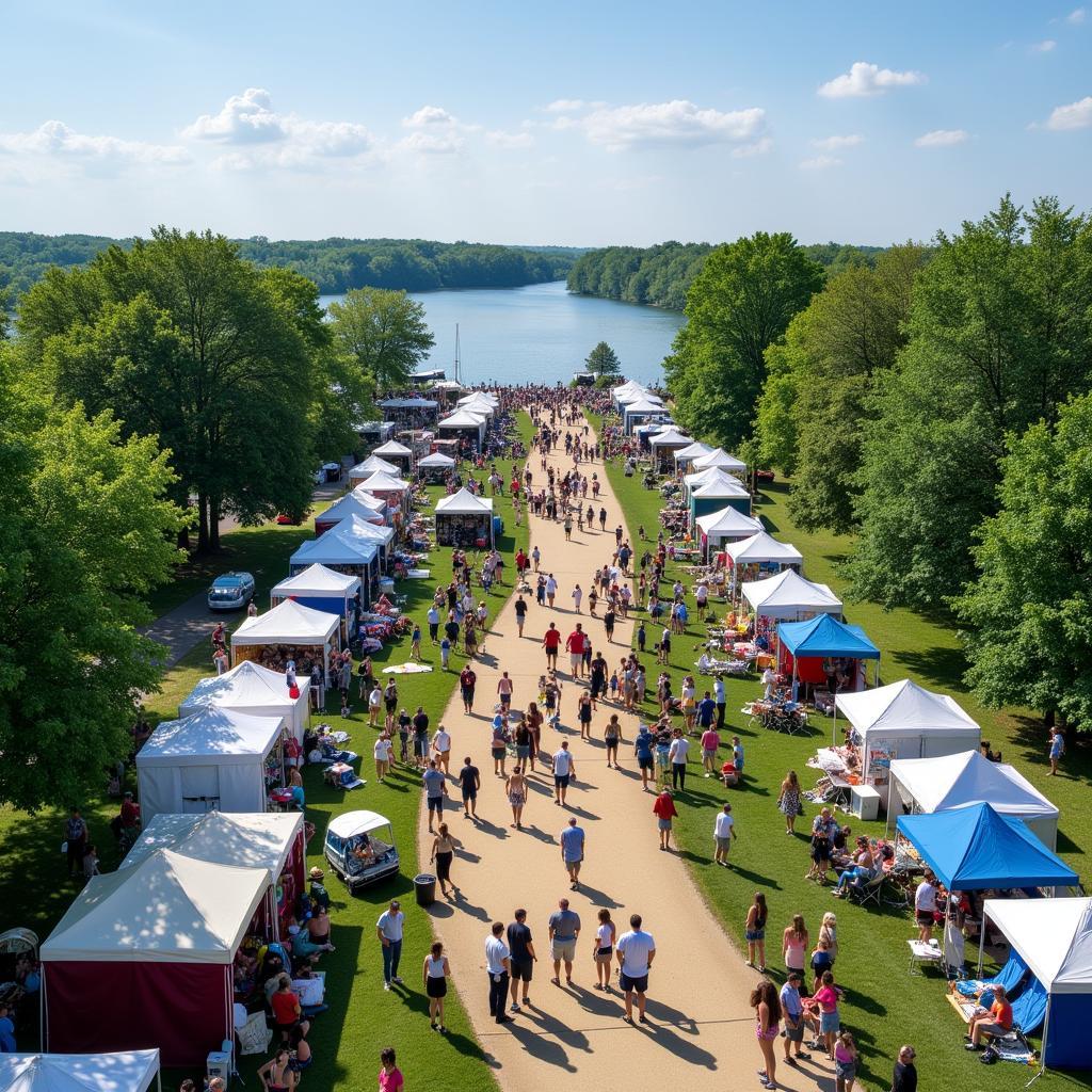 Vibrant Art Display at Art in the Park Wausau WI