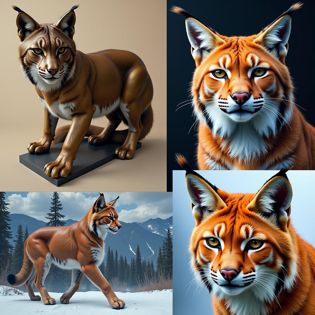 Art Lynx in Different Mediums: Sculpture, Painting, Digital Art