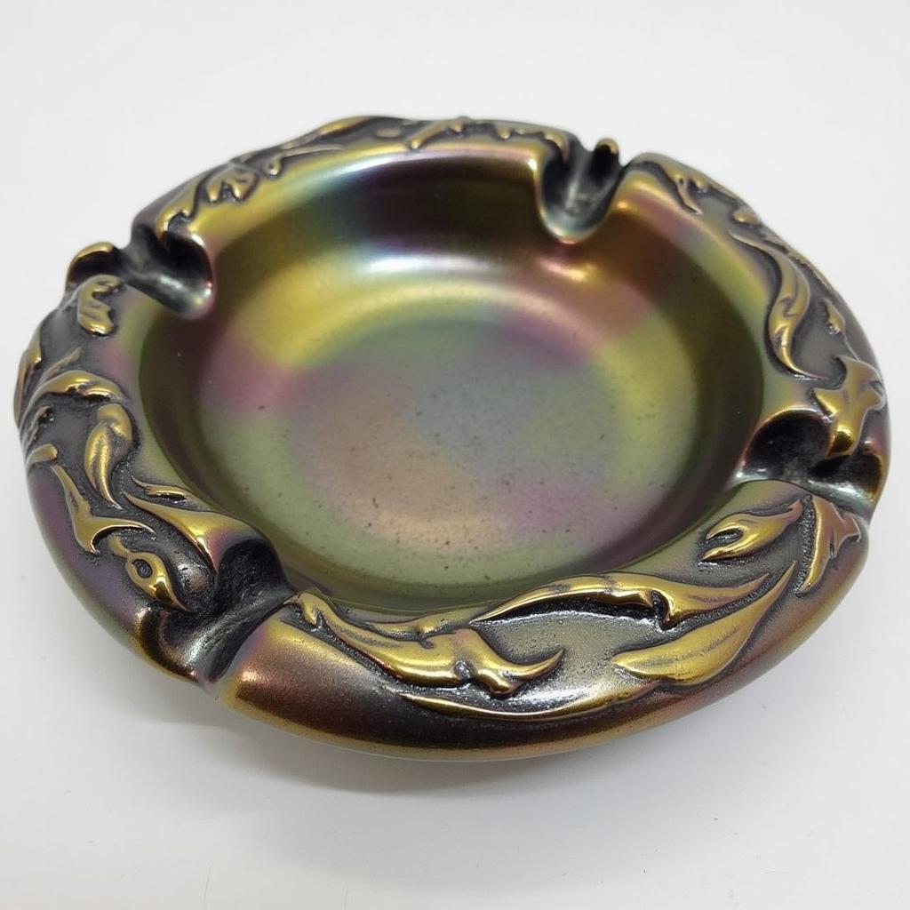 Art Nouveau Ashtray with Iridescent Finish