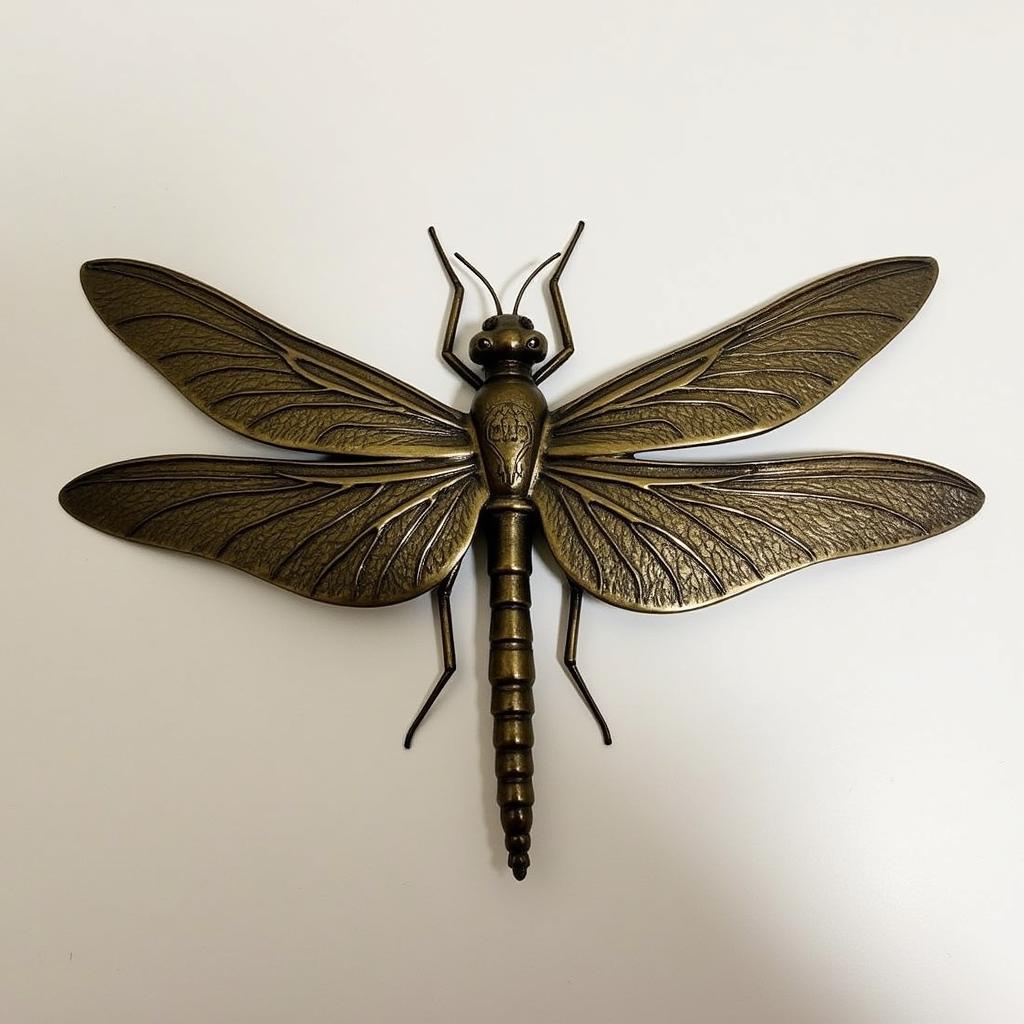 Art Nouveau Bronze Sculpture with Insect Motif