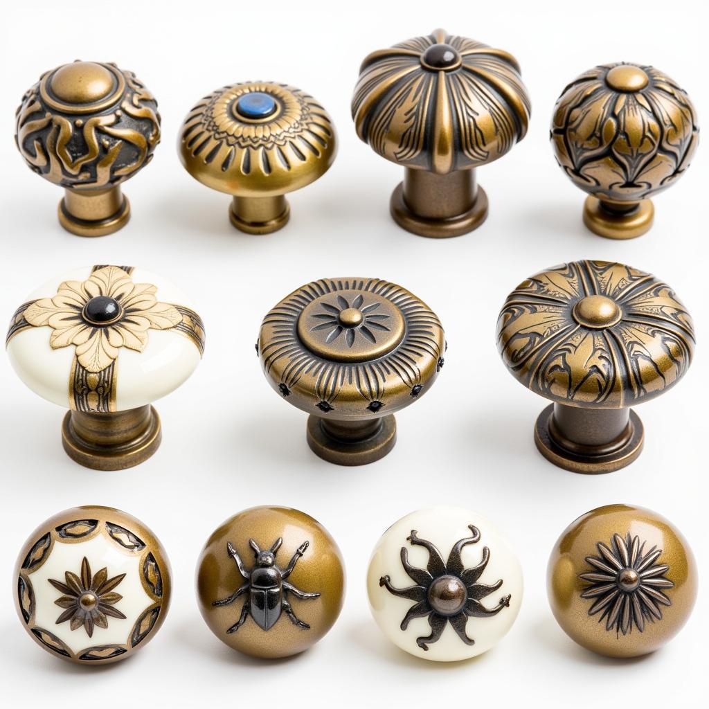 Various Art Nouveau Cabinet Knobs