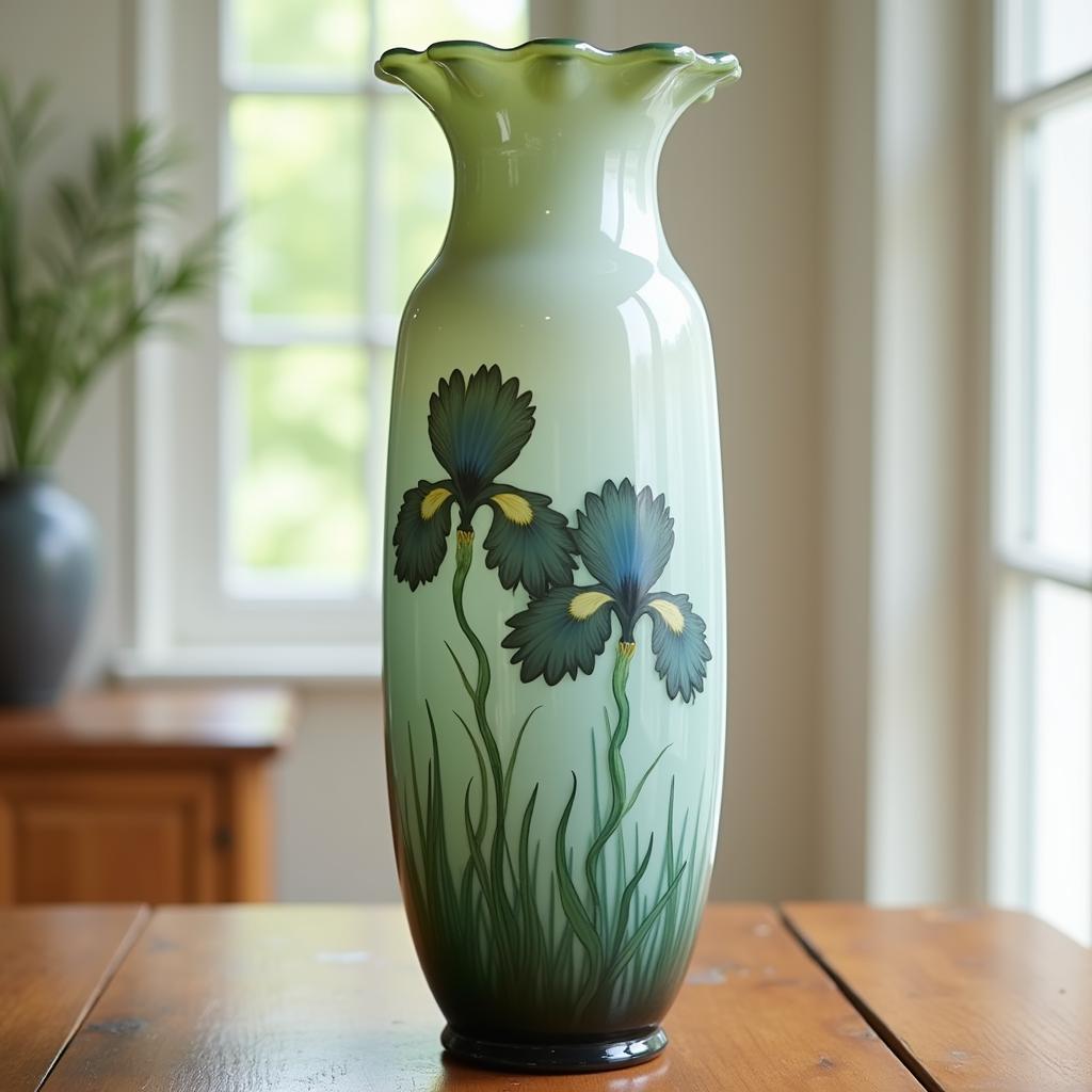 Art Nouveau Ceramic Vase with Floral Motifs