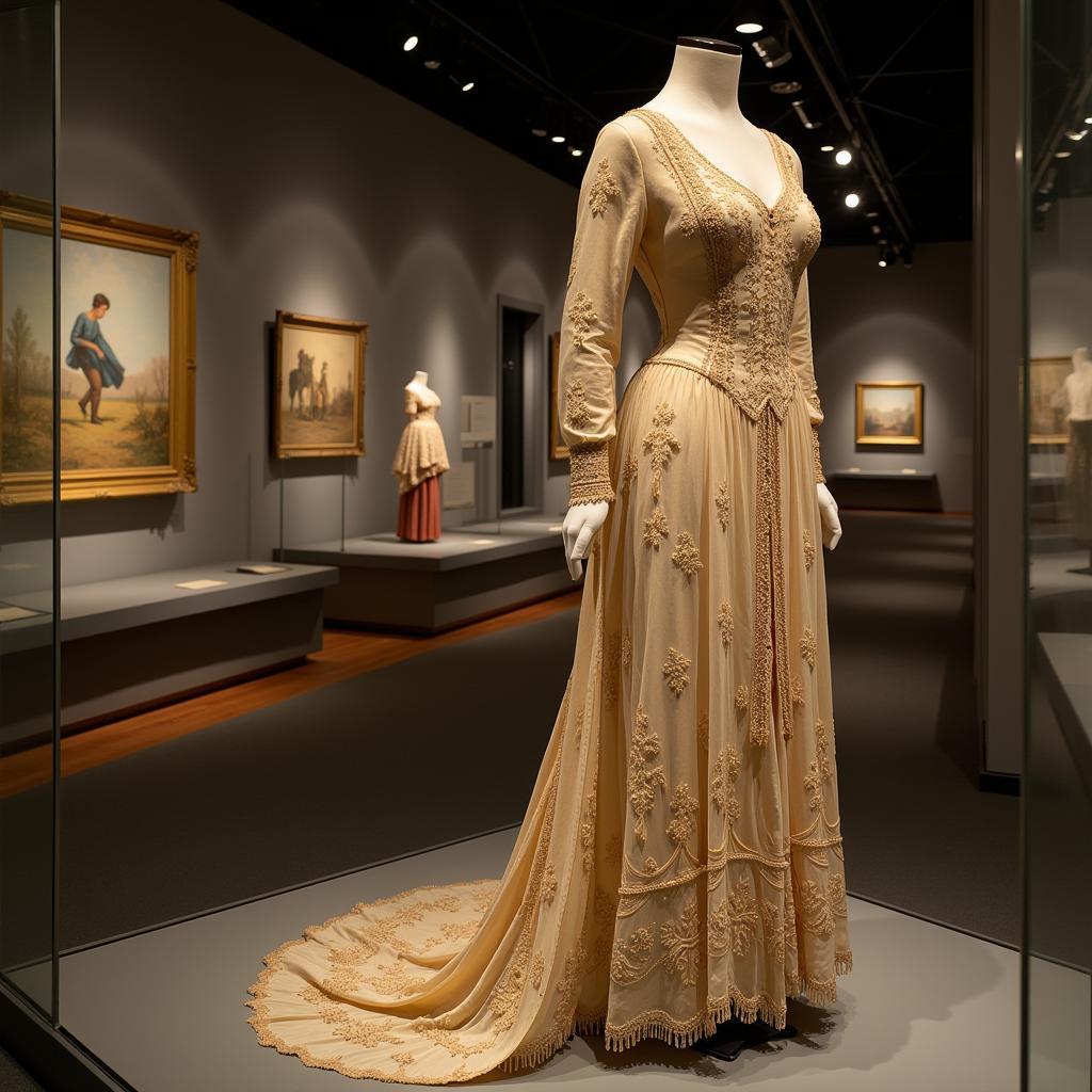 Art Nouveau Dress in Museum Collection