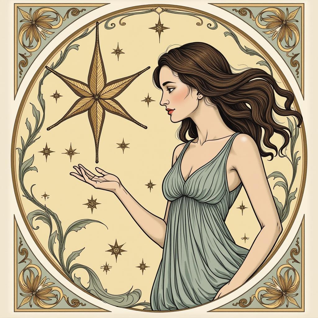 Art Nouveau Star Illustration