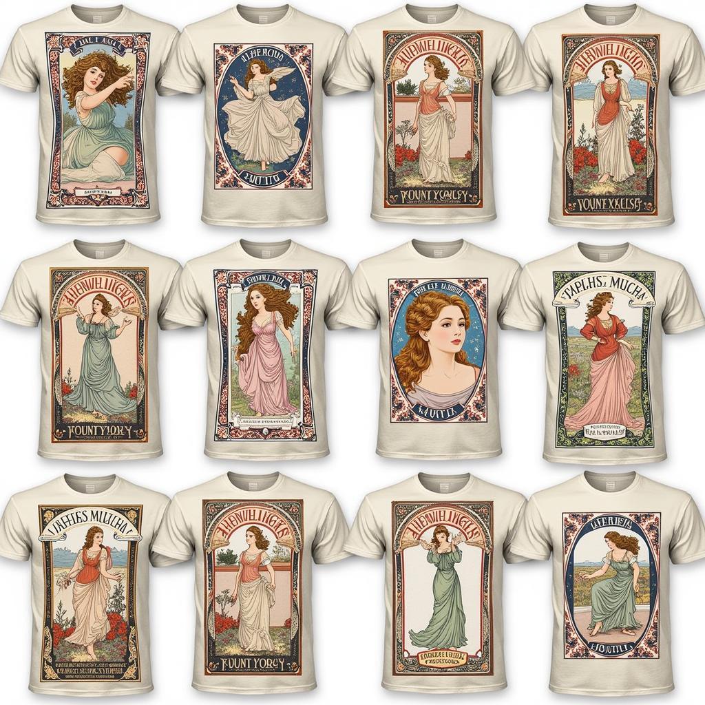 Art Nouveau T-Shirt Designs Inspired by Alphonse Mucha