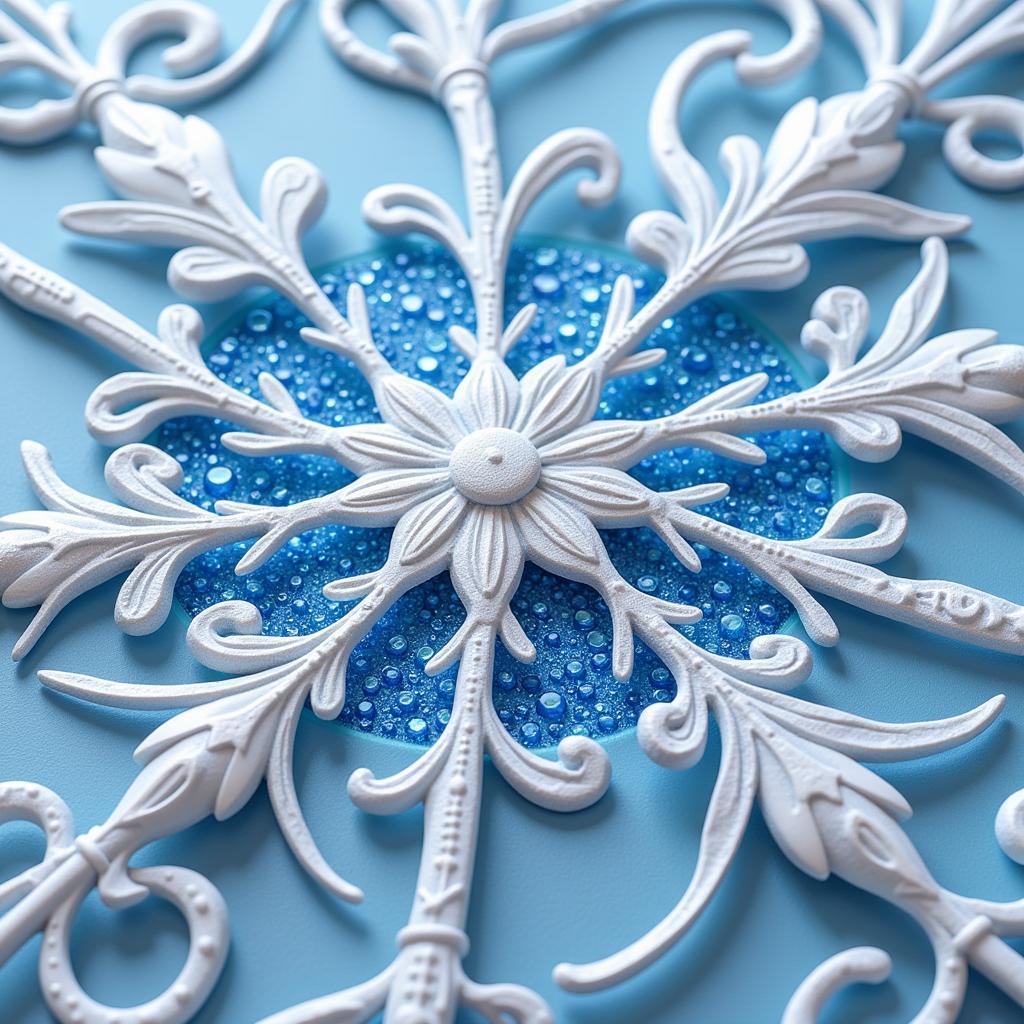 Art Nouveau Winter Snowflake Design