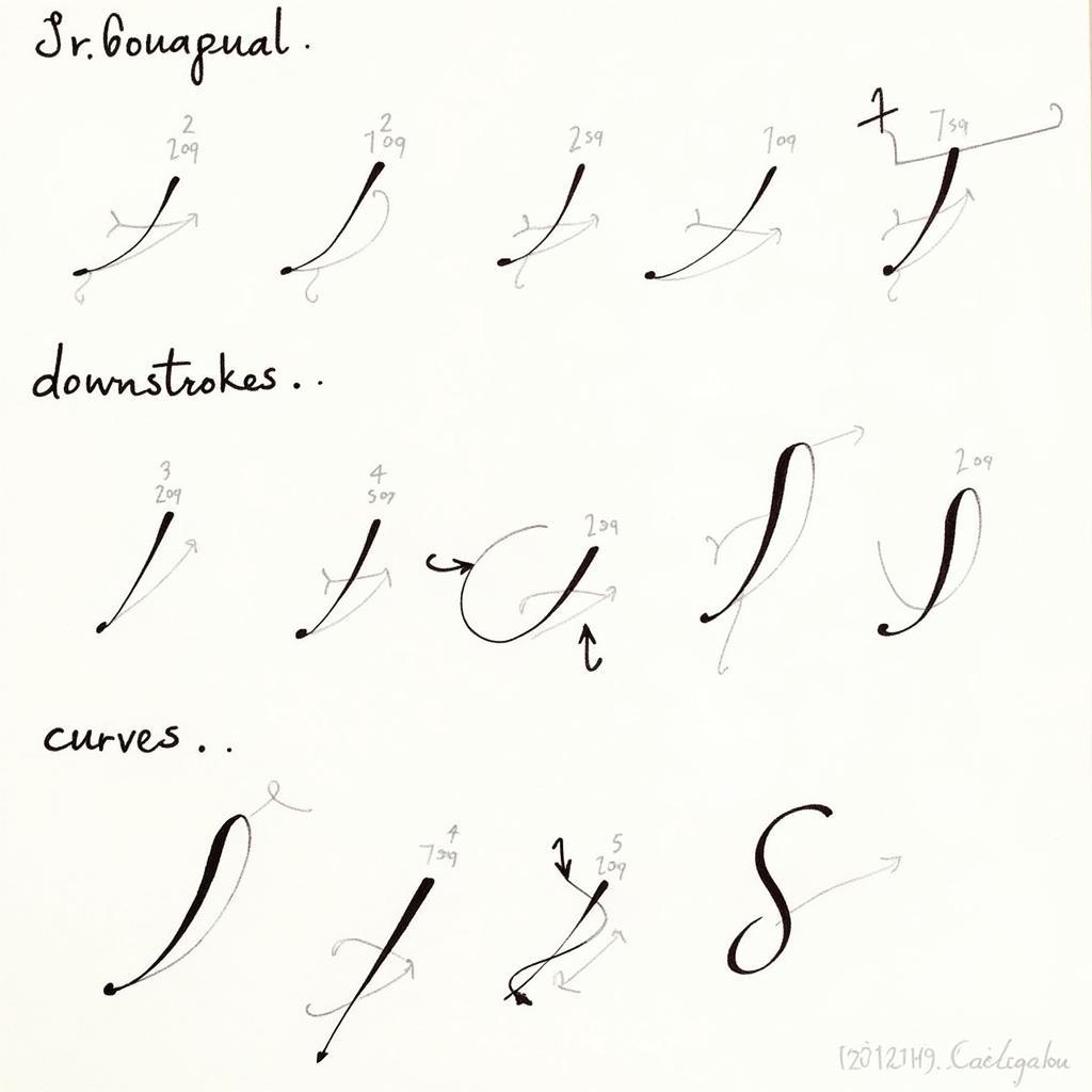 Art Pen Calligraphy Basic Strokes