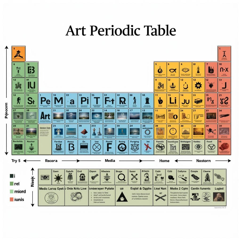 Art Periodic Table Structure Illustration