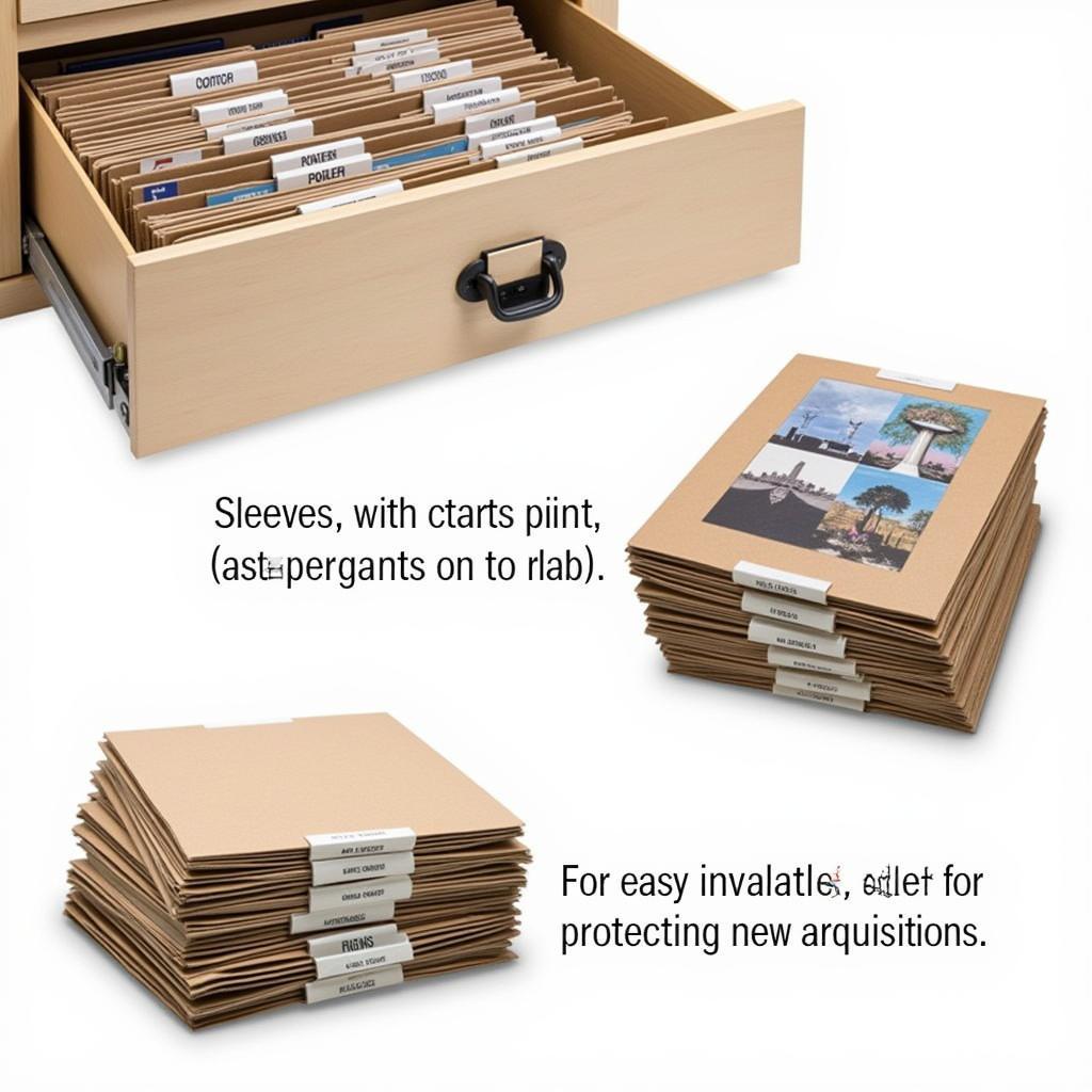 Art Print Sleeves with Cardboard Storage