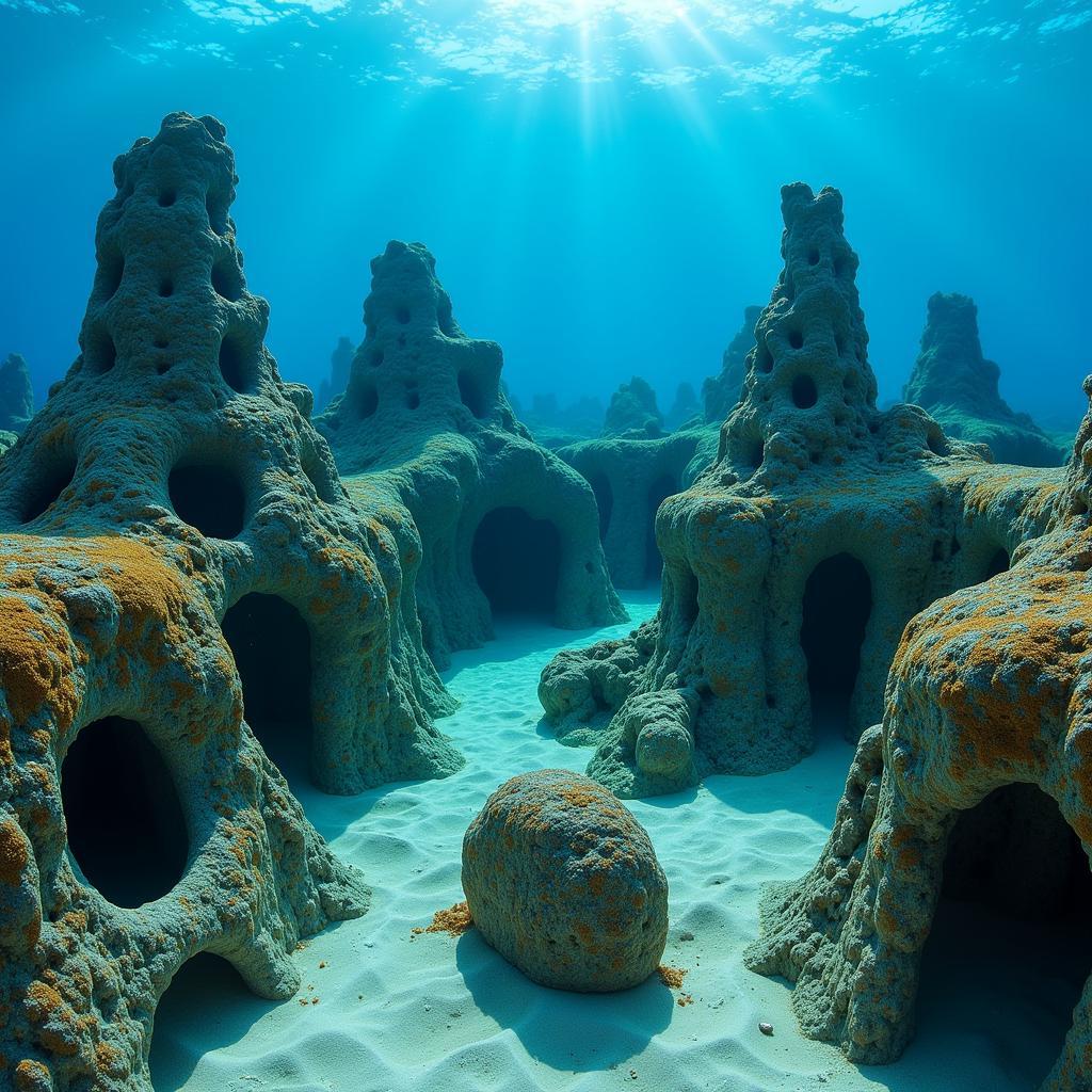 Art Reef Rock Structures Enhancing Underwater Ecosystem