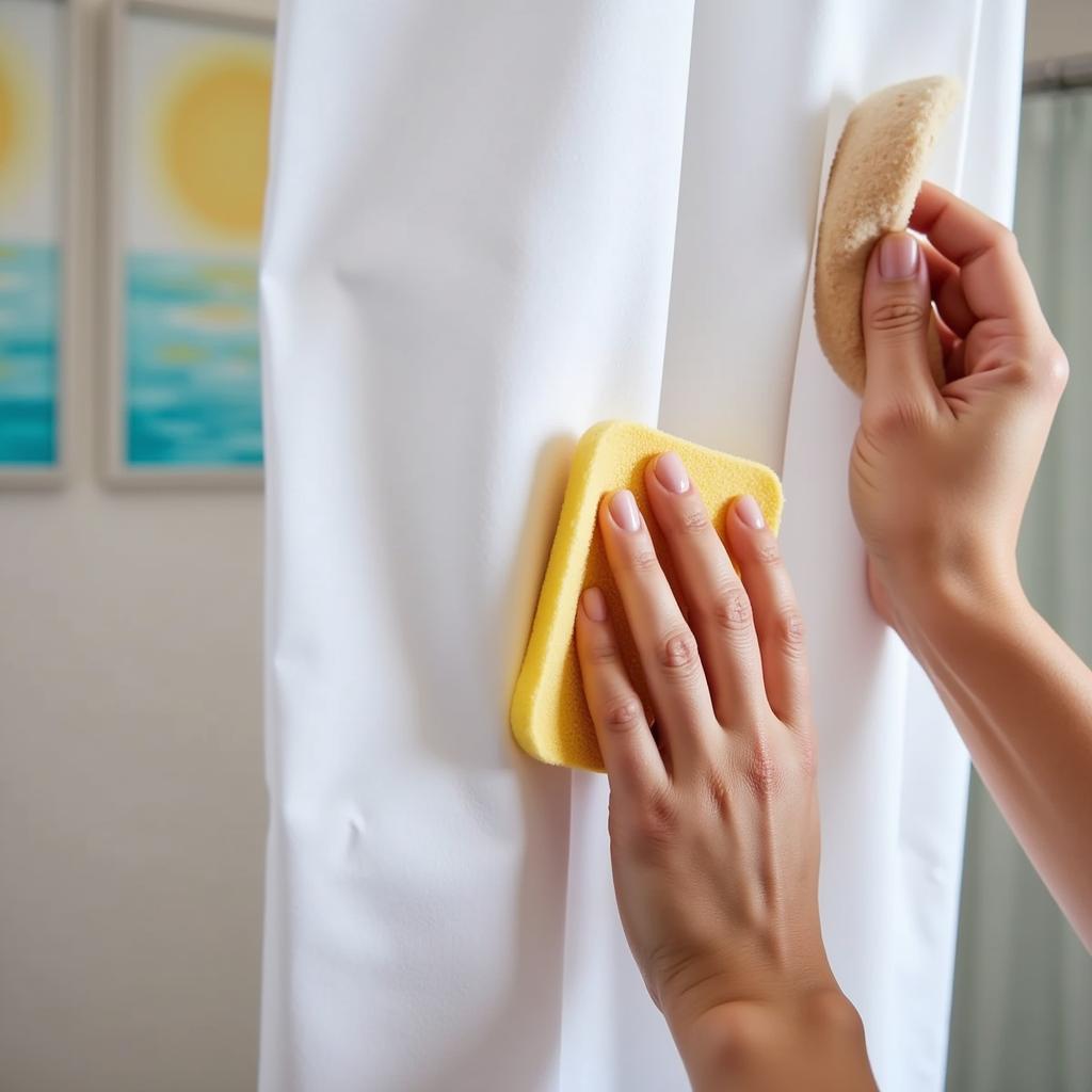 Cleaning an Art Shower Curtain