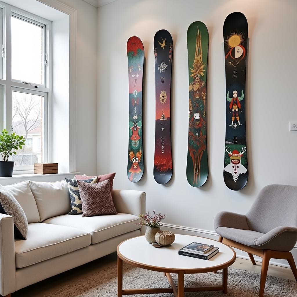 Art Snowboard Displayed as Wall Art