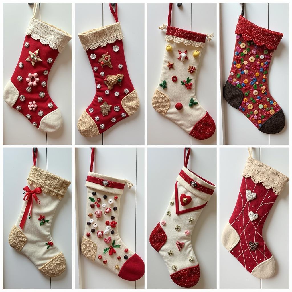 Art Stockings Embellishments Ideas