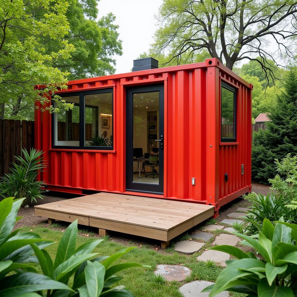 Modern Art Studio Built from a Shipping Container