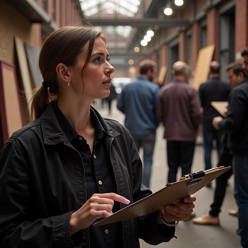 Art Supervisor on a film set, overseeing production design