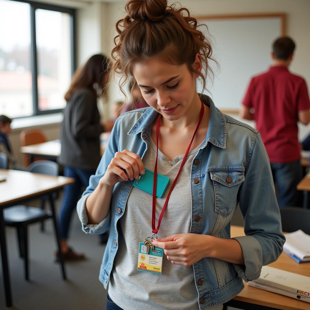 Art Teacher Lanyard for Classroom Management: Easy Access to Keys and ID