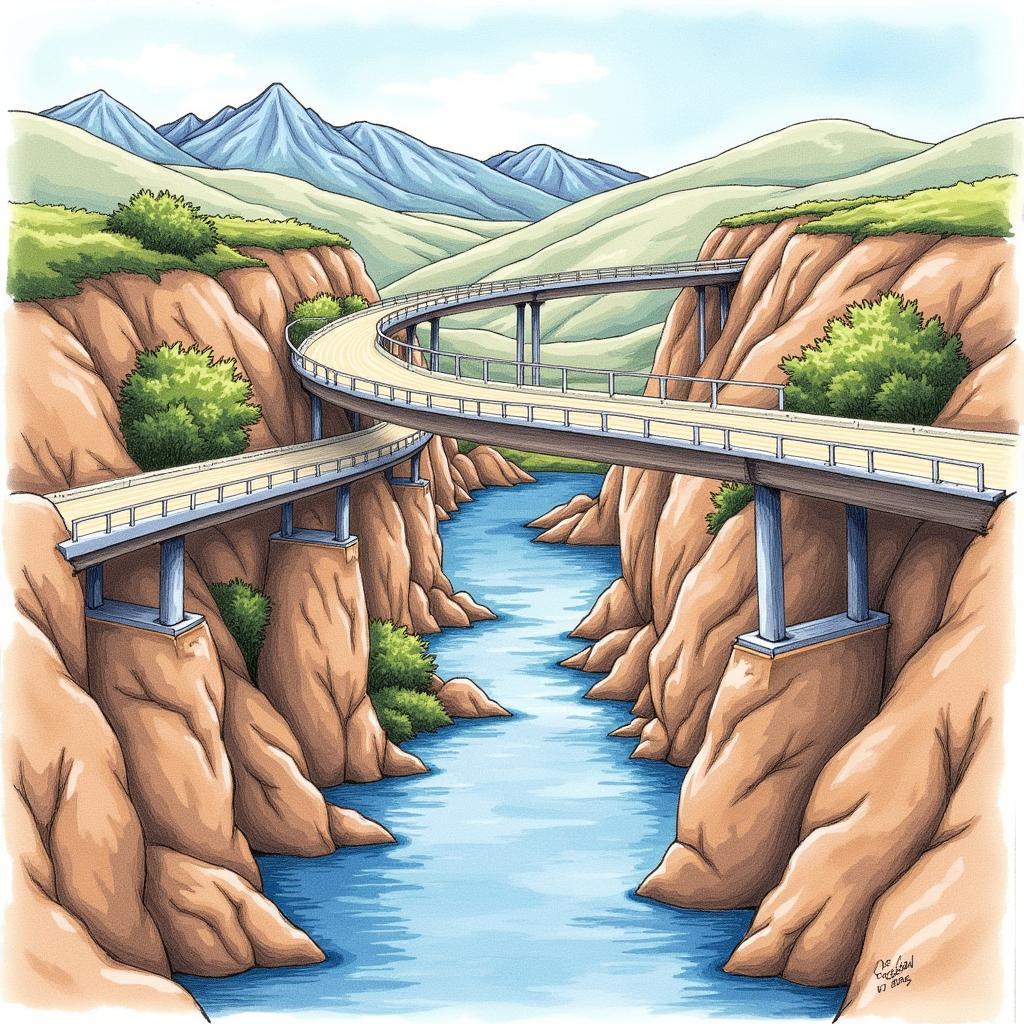 Example of an Art Therapy Bridge Drawing