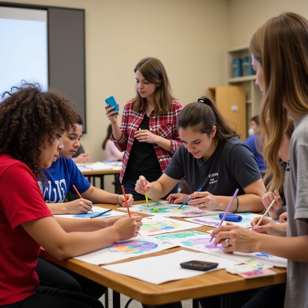 Art Therapy Volunteer Group Session