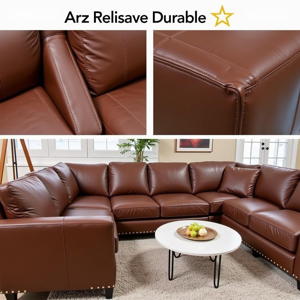 Durable and Stylish Art Van Leather Sectional