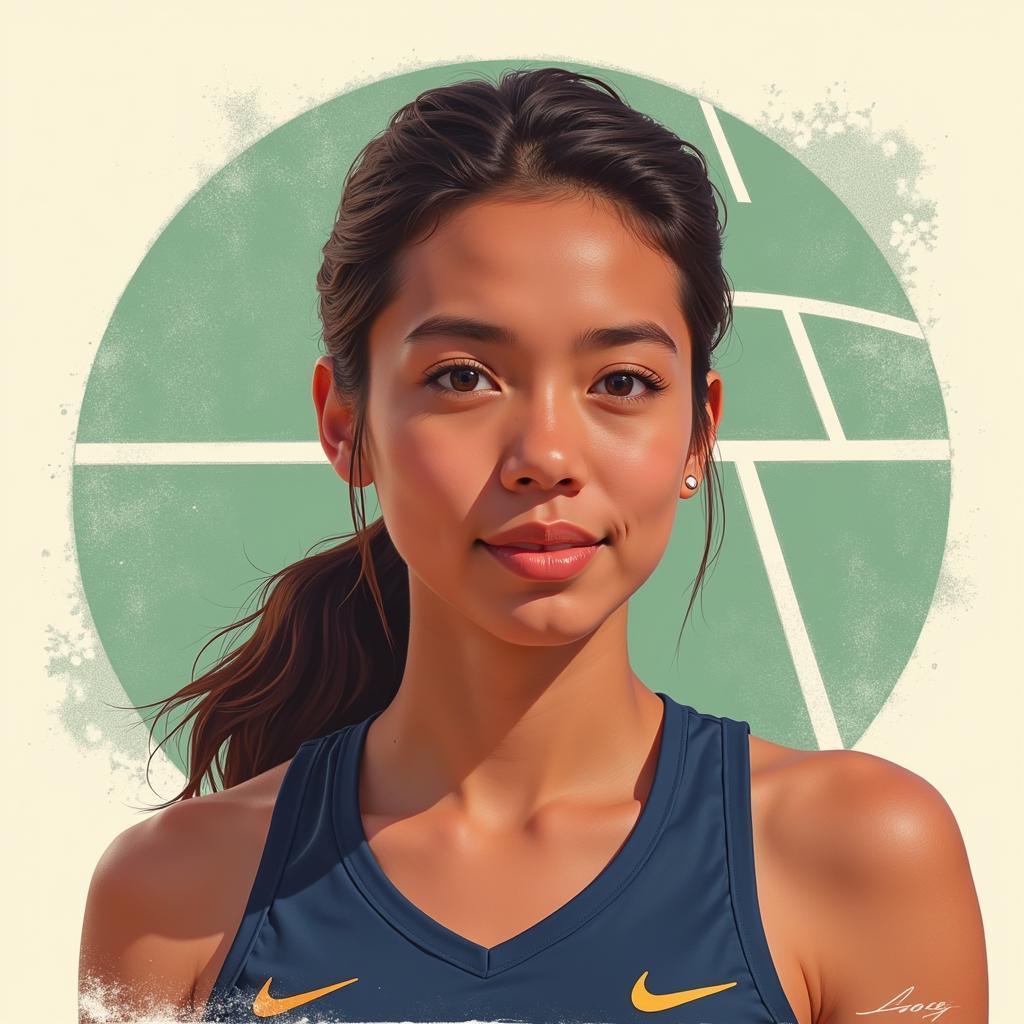 Digital Portrait of an Athlete from the Art Wright Memorial Tournament