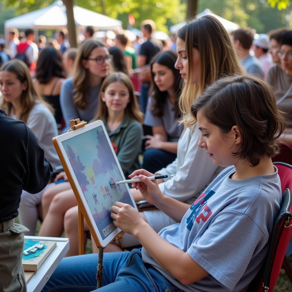 Artist Demonstration at Artesia Art in the Park