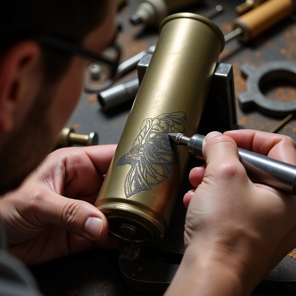 Artillery Shell Engraving Process