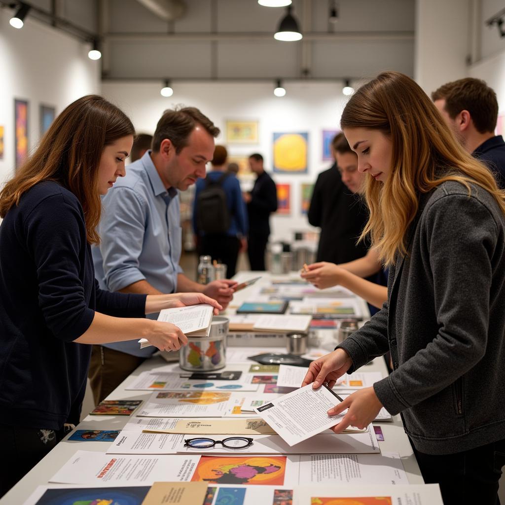 Artists Networking at an Art Fair