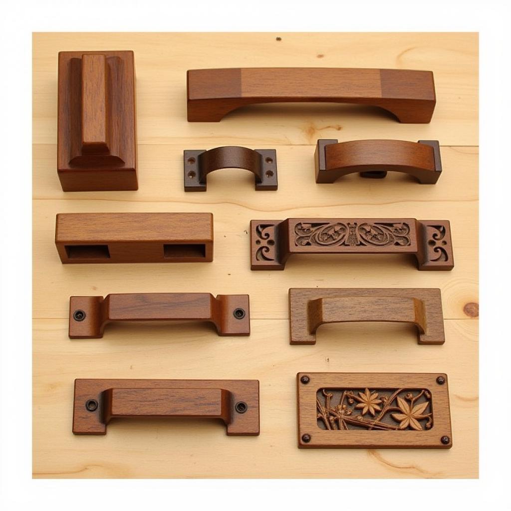 Wooden Arts and Crafts Drawer Pulls